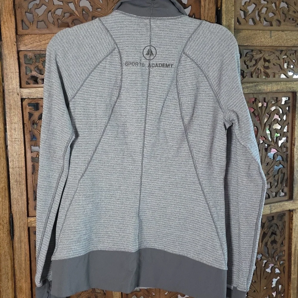 Lululemon Gray Striped Quarter-Zip Pullover